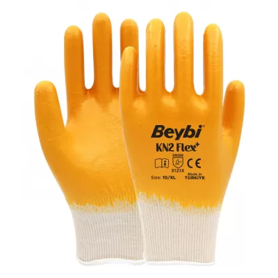 Beybi Kn2 Flex Pamuk Nitril İşçi Eldiveni  1 KOLİ 288 Çift